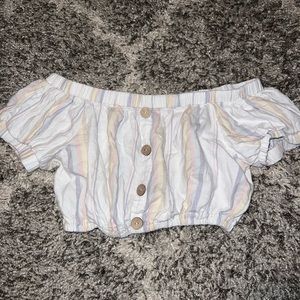 off the shoulder crop top